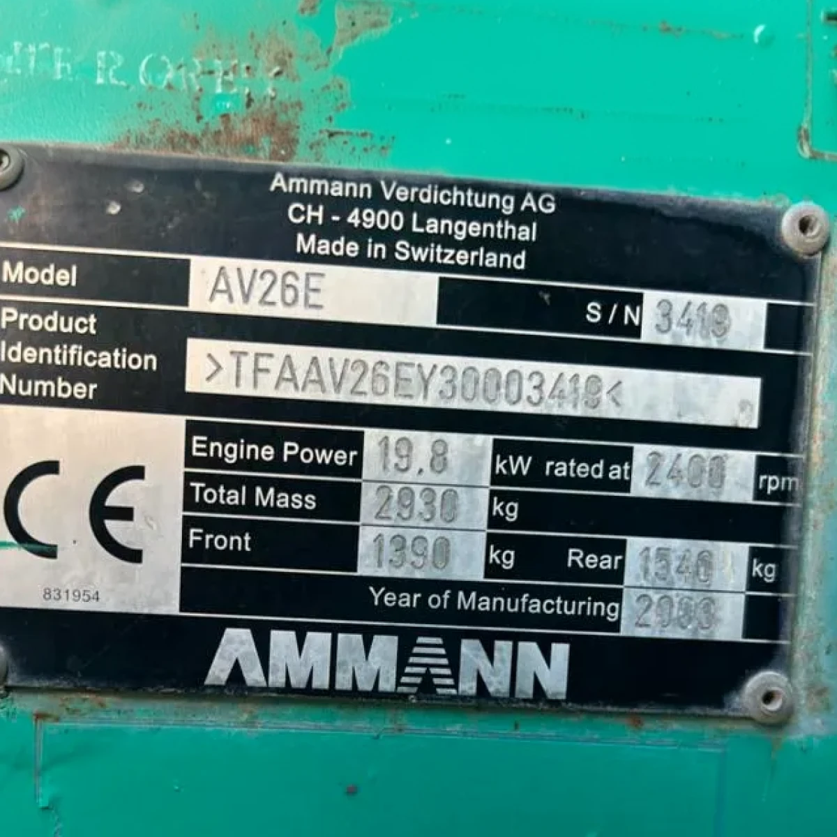 Cilindro Compactador Ammann 7 Cilindro Compactador Ammann, Leilovis
