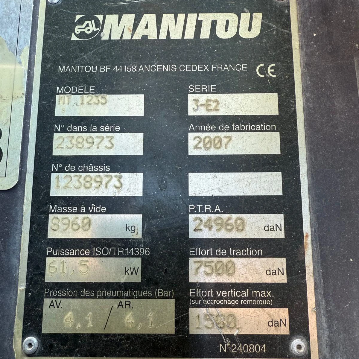 Empilhador Telescópico Manitou MT 1235 7 Empilhador Telescópico Manitou MT 1235