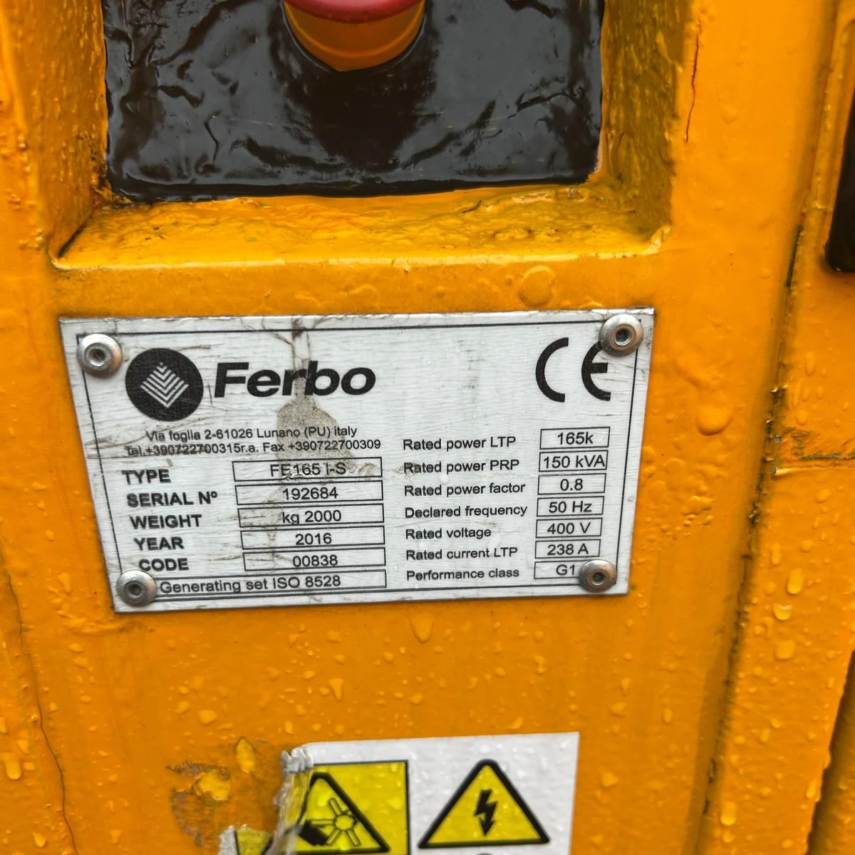 Generador Ferbo G160 4 Generador Ferbo G160, Leilovis
