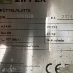 Zipper Compactor Plate, Leilovis